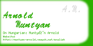 arnold muntyan business card